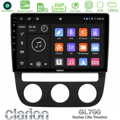 Clarion GL700 Lite Series 8Core Android11 6+128GB VW Jetta Navigation Multimedia Tablet 10