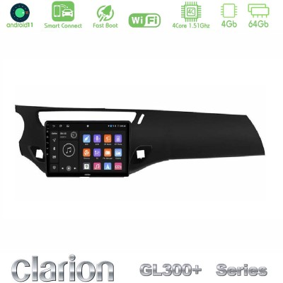 Clarion GL300+ Series 4Core Android11 4+64GB  Citroen C3 2009-2016 Navigation Multimedia Tablet 9