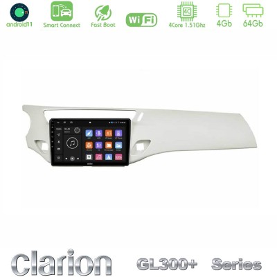 Clarion GL300+ Series 4Core Android11 4+64GB  Citroen C3 2009-2016 Navigation Multimedia Tablet 9