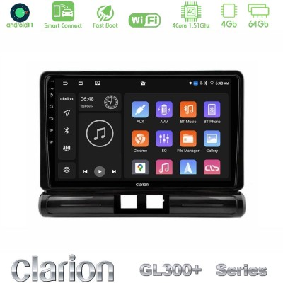 Clarion GL300+ Series 4Core Android11 4+64GB  Citroen C3 2016-> Navigation Multimedia Tablet 9