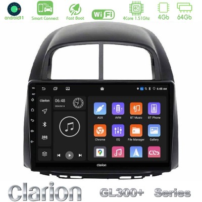 Clarion GL300+ Series 4Core Android11 4+64GB  Daihatsu Sirion/Subaru Justy Navigation Multimedia Tablet 10