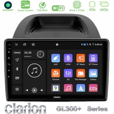 Clarion GL300+ Series 4Core Android11 4+64GB  Ford Ecosport 2018-2020 Navigation Multimedia Tablet 10