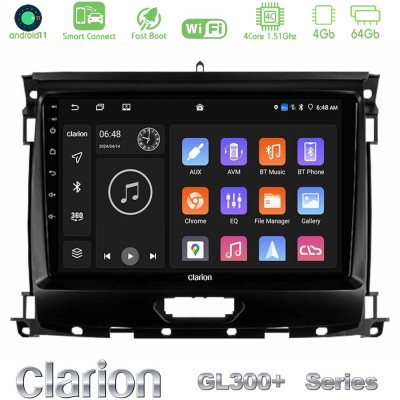 Clarion GL300+ Series 4Core Android11 4+64GB  Ford Ranger 2017-2022 Navigation Multimedia Tablet 9