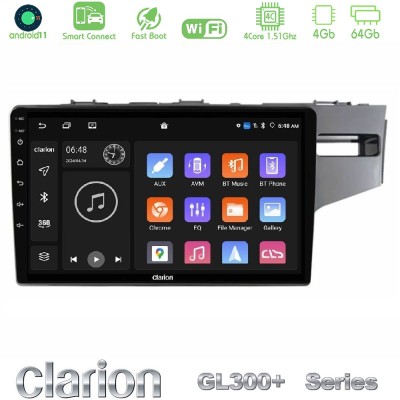Clarion GL300+ Series 4Core Android11 4+64GB Honda Jazz 2013-2020 RHD Navigation Multimedia Tablet 9