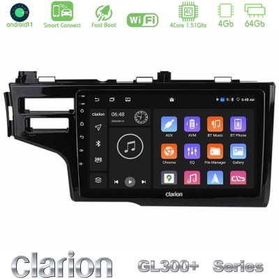 Clarion GL300+ Series 4Core Android11 4+64GB  Honda Jazz 2013-2020 Navigation Multimedia Tablet 9