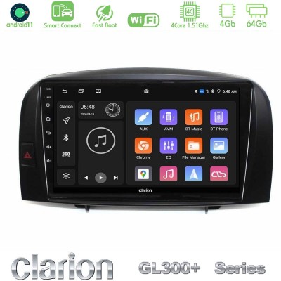 Clarion GL300+ Series 4Core Android11 4+64GB Hyundai Sonata 2005-2009 Navigation Multimedia Tablet 10