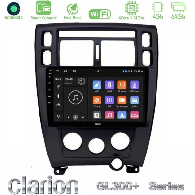 Clarion GL300+ Series 4Core Android11 4+64GB  Hyundai Tucson Navigation Multimedia Tablet 9
