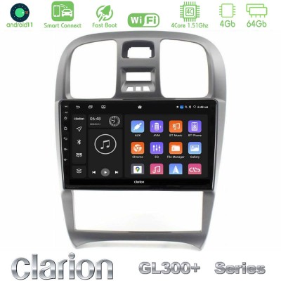Clarion GL300+ Series 4Core Android11 4+64GB Hyundai Sonata 2001-2005 Navigation Multimedia Tablet 9