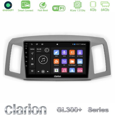 Clarion GL300+ Series 4Core Android11 4+64GB  Jeep Grand Cherokee 2005-2007 Navigation Multimedia Tablet 10
