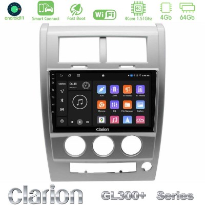 Clarion GL300+ Series 4Core Android11 4+64GB  Jeep Cherokee (KK) 2008-2012 Navigation Multimedia Tablet 10