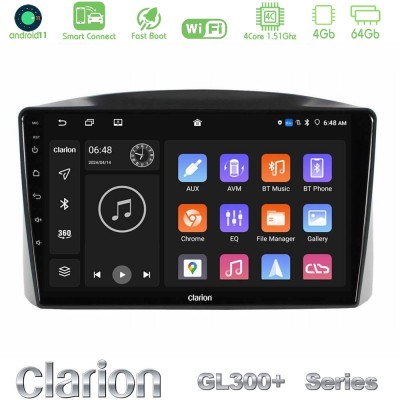 Clarion GL300+ Series 4Core Android11 4+64GB  Jeep Grand Cherokee 2005-2007 Navigation Multimedia Tablet 10