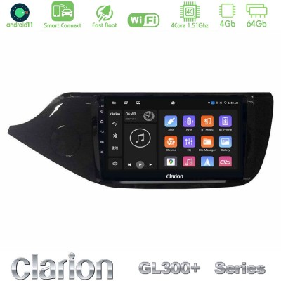 Clarion GL300+ Series 4Core Android11 4+64GB  Kia Ceed 2013-2017 Navigation Multimedia Tablet 9