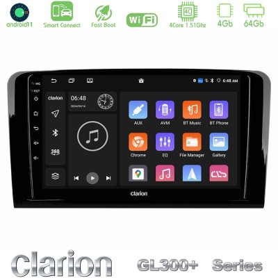 Clarion GL300+ Series 4Core Android11 4+64GB  Mercedes ML/GL Class Navigation Multimedia Tablet 9