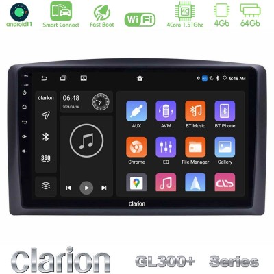 Clarion GL300+ Series 4Core Android11 4+64GB  Mercedes Vito 2015-2021 Navigation Multimedia Tablet 10