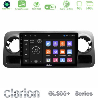 Clarion GL300+ Series 4Core Android11 4+64GB  Mercedes Sprinter W907 Navigation Multimedia Tablet 10