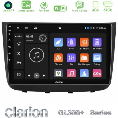 Clarion GL300+ Series 4Core Android11 4+64GB  Mercedes Vito/Viano 2003-2006 Navigation Multimedia Tablet 10