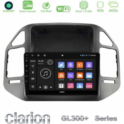 Clarion GL300+ Series 4Core Android11 4+64GB Mitsubishi Pajero 2002-2006 Navigation Multimedia Tablet 9