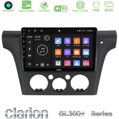 Clarion GL300+ Series 4Core Android11 4+64GB Mitsubishi Outlander 2002 – 2007 Navigation Multimedia Tablet 10