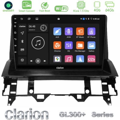 Clarion GL300+ Series 4Core Android11 4+64GB  Mazda6 2002-2006 Navigation Multimedia Tablet 10