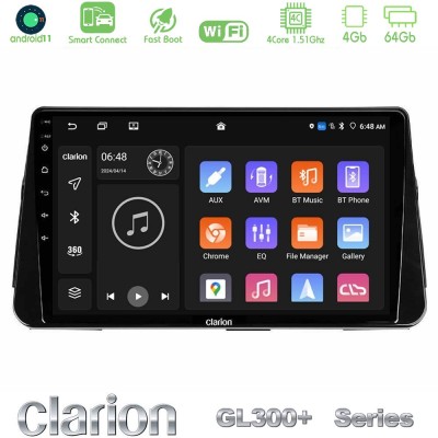 Clarion GL300+ Series 4Core Android11 4+64GB  Nissan Micra K14 Navigation Multimedia Tablet 9