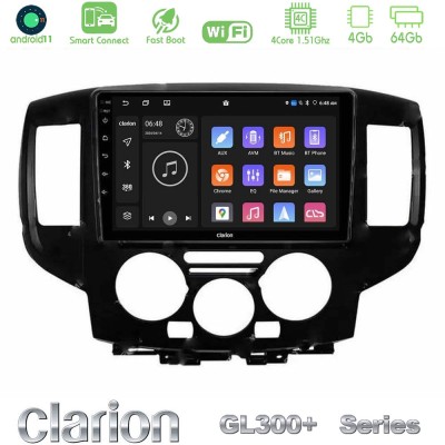 Clarion GL300+ Series 4Core Android11 4+64GB  Nissan NV200 Navigation Multimedia Tablet 9