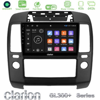 Clarion GL300+ Series 4Core Android11 4+64GB  Nissan Navara Navigation Multimedia Tablet 9
