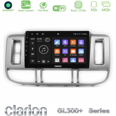 Clarion GL300+ Series 4Core Android11 4+64GB  Nissan X-Trail (T30) 2000-2003 Navigation Multimedia Tablet 9