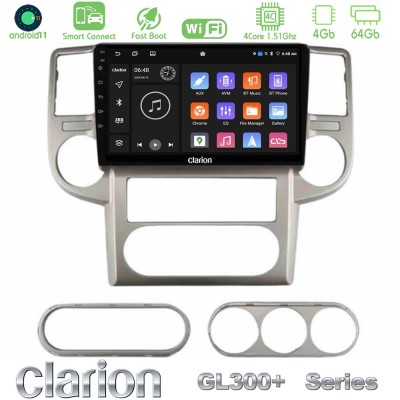 Clarion GL300+ Series 4Core Android11 4+64GB  Nissan X-Trail 2003-2007 Navigation Multimedia Tablet 10