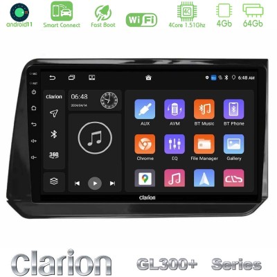 Clarion GL300+ Series 4Core Android11 4+64GB Nissan Note 2021-2026 RHD Navigation Multimedia Tablet 10