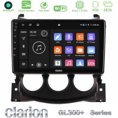 Clarion GL300+ Series 4Core Android11 4+64GB  Nissan 370Z 2009-2013 Navigation Multimedia Tablet 9