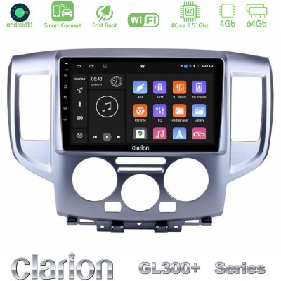 Clarion GL300+ Series 4Core Android11 4+64GB  Nissan NV200 Navigation Multimedia Tablet 9