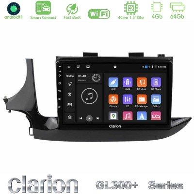 Clarion GL300+ Series 4Core Android11 4+64GB  Opel Mokka 2016-2020 Navigation Multimedia Tablet 9