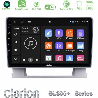 Clarion GL300+ Series 4Core Android11 4+64GB  Opel Astra J 2010-2014 Navigation Multimedia Tablet 9