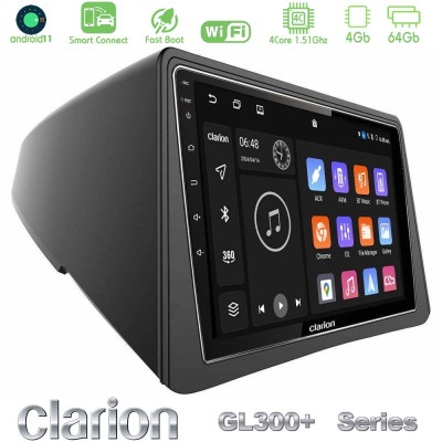 Clarion GL300+ Series 4Core Android11 4+64GB  Opel Mokka Navigation Multimedia Tablet 9