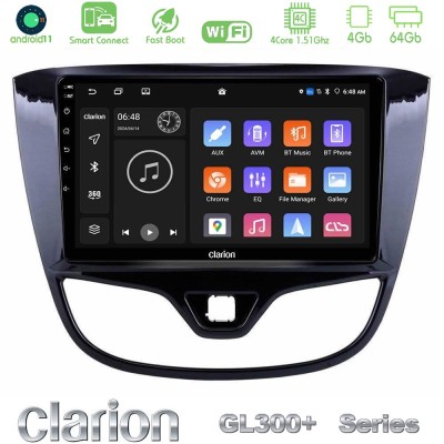 Clarion GL300+ Series 4Core Android11 4+64GB  Opel Karl 2017-2019 Navigation Multimedia Tablet 9
