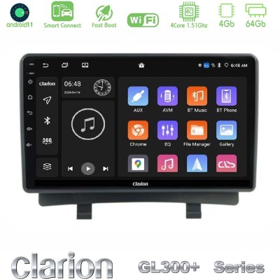 Clarion GL300+ Series 4Core Android11 4+64GB  Opel Zafira 2012-2016 Navigation Multimedia Tablet 9