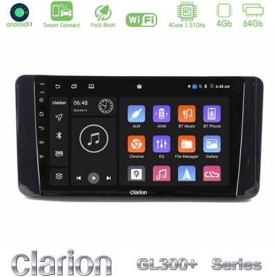 Clarion GL300+ Series 4Core Android11 4+64GB  Skoda Kamiq 2019-2022 Navigation Multimedia Tablet 9