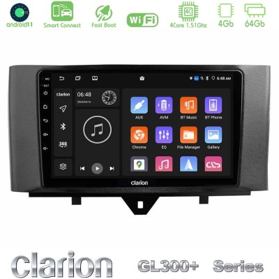 Clarion GL300+ Series 4Core Android11 4+64GB  Smart 451 Facelift Navigation Multimedia Tablet 9