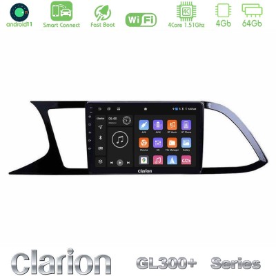 Clarion GL300+ Series 4Core Android11 4+64GB  Seat Leon 2013 – 2019 Navigation Multimedia Tablet 9