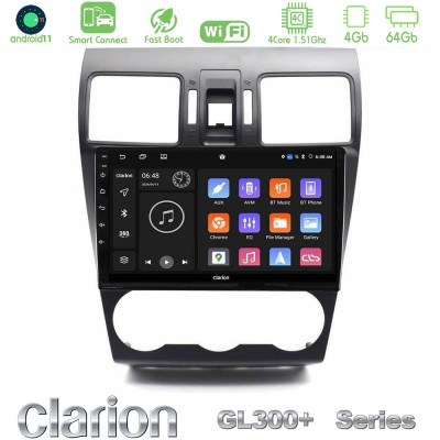Clarion GL300+ Series 4Core Android11 4+64GB Subaru Forester 2015-2018 Navigation Multimedia Tablet 9