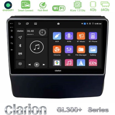 Clarion GL300+ Series 4Core Android11 4+64GB Subaru Forester/Impreza 2018-2021 Navigation Multimedia Tablet 9