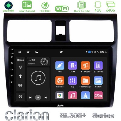 Clarion GL300+ Series 4Core Android11 4+64GB  Suzuki Swift 2005-2010 Navigation Multimedia Tablet 10