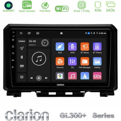 Clarion GL300+ Series 4Core Android11 4+64GB  Suzuki Jimny 2018-2022 Navigation Multimedia Tablet 9