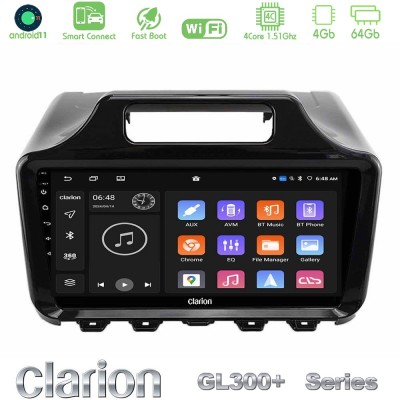 Clarion GL300+ Series 4Core Android11 4+64GB  Toyota iQ 2008 – 2015 Navigation Multimedia Tablet 9