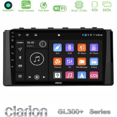 Clarion GL300+ Series 4Core Android11 4+64GB Subaru BRZ / Toyota GR86 2022-> Navigation Multimedia Tablet 9
