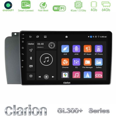 Clarion GL300+ Series 4Core Android11 4+64GB  Volvo S60 2004-2009 Navigation Multimedia Tablet 9