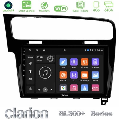 Clarion GL300+ Series 4Core Android11 4+64GB  VW GOLF 7 Navigation Multimedia Tablet 10