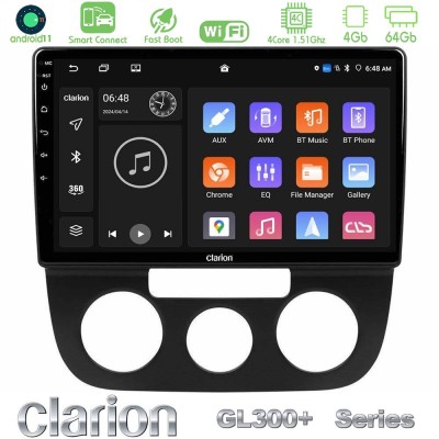 Clarion GL300+ Series 4Core Android11 4+64GB  VW Jetta Navigation Multimedia Tablet 10