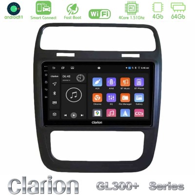 Clarion GL300+ Series 4Core Android11 4+64GB VW Scirocco 2014 – 2017 Navigation Multimedia Tablet 9