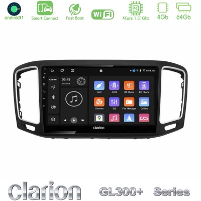 Clarion GL300+ Series 4Core Android11 4+64GB VW Sharan 2015-2023 Navigation Multimedia Tablet 9
